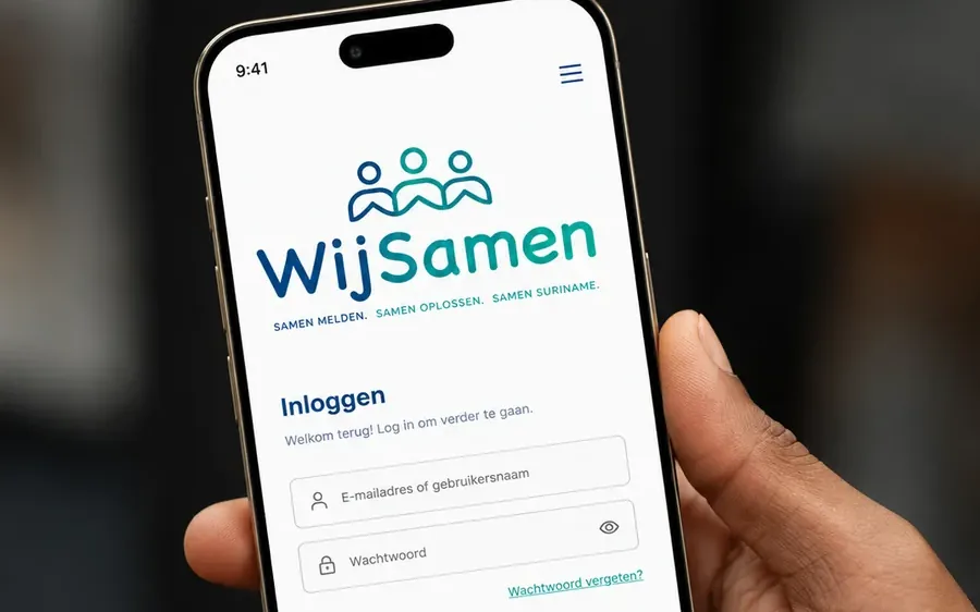 Smartphone showing the sign-in screen of a mobile app