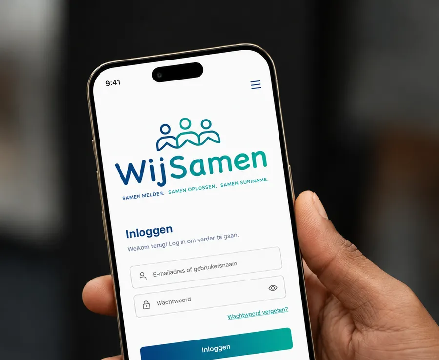 App de WijSamen en un smartphone